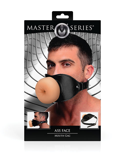 Bâillon buccal Master Series Ass Face - Clair/Noir