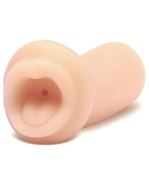 Blush Jasmine's Hot Mouth in front of a plain white background with the "lips" facing the camera | Kinkly Shop