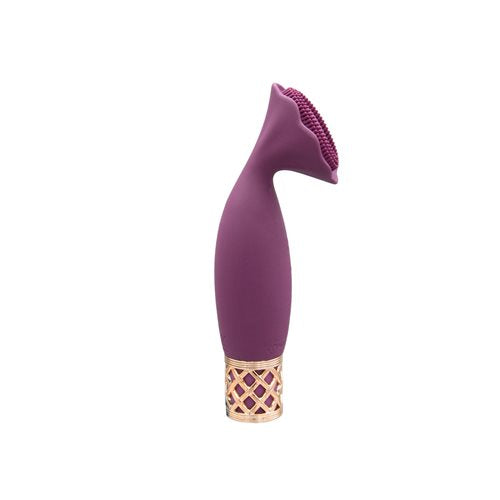 Side view of the Pillow Talk Secrets Passion shows its unique, flower-shaped broad head | Kinkly Shop