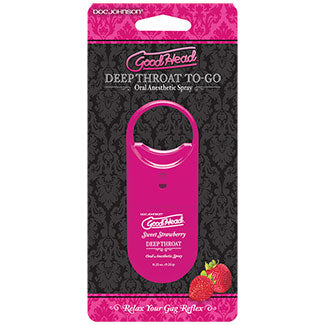 Goodhead to Go - Deep Throat Spray in Sweet Strawberry | Kinkly Shop