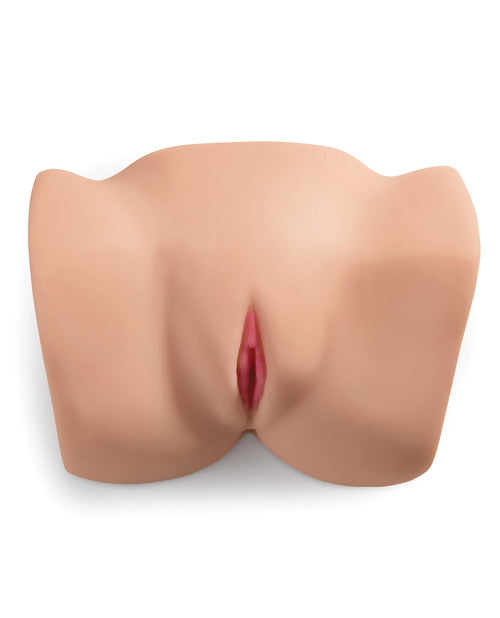Top-down view of the Dirty Talk Interactive Bad Girl. This showcases the vulva with small inner labia. | Kinkly Shop