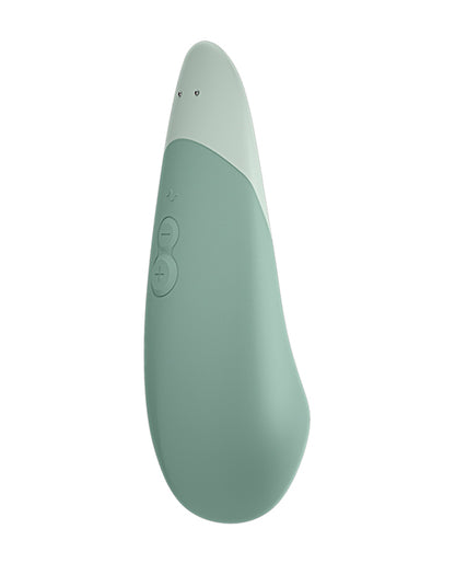 The backside of the Womanizer Vibe. This showcases the three buttons on the handle of the Womanizer Vibe. | Kinkly Shop