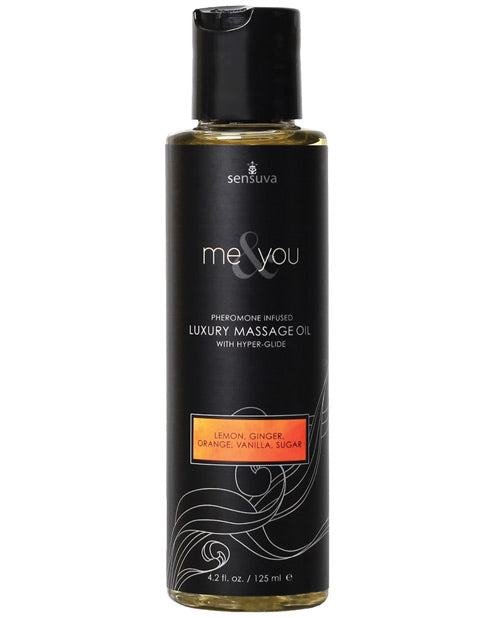 The Sensuva Me & You Massage Oil in Lemon, Ginger, Orange, Vanilla, Sugar | Kinkly Shop