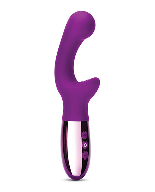 3/4ths angle on the Le Wand XO showcases the clitoral/external ridge to pleasure outside of the body. | Kinkly Shop