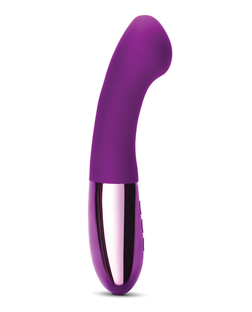Side profile of the Le Wand Gee vibrator showcases how curved the tip of the vibrator is, designed to snuggle up against the g-spot. | Kinkly Shop