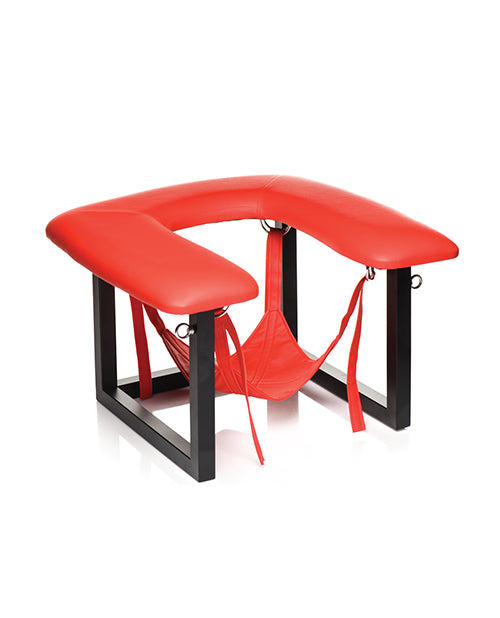 The Master Series Face Rider Queening Chair in front of a plain white background | Kinkly Shop