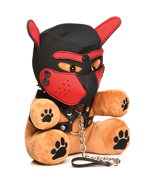 3/4ths angle on the Master Series Kinky Pup Bear. The bear has little paw prints on all of its limbs. | Kinkly Shop