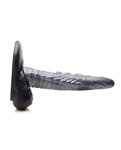 The Creature Cocks Gargoyle shown sideways. The dildo has a relatively realistic biological, circumsized head but it turns into a very ribbed texturing near the mid and base of the shaft. | Kinkly Shop