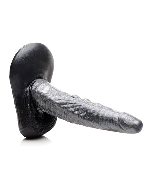 The Creature Cocks Gargoyle at an angle really showcases how much longer and wider this dildo's base is than most dildo's. | Kinkly Shop
