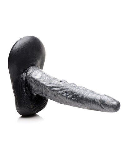 The Creature Cocks Gargoyle at an angle really showcases how much longer and wider this dildo's base is than most dildo's. | Kinkly Shop