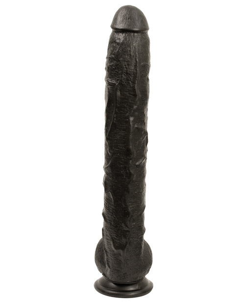 Top-down view of the Dick Rambone. The thick suction cup is adhered to the surface underneath the dildo too. | Kinkly Shop