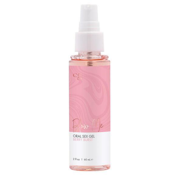 The CG Blow Me Oral Sex Gel with the protective lid removed, showing the spray nozzle that makes for easy application. | Kinkly Shop