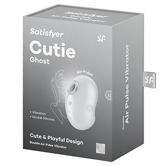 Satisfyer Cutie Ghost packaging in White | Kinkly Shop