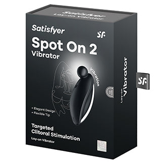 Packaging for the Satisfyer Spot On 2 in black | Kinkly Shop