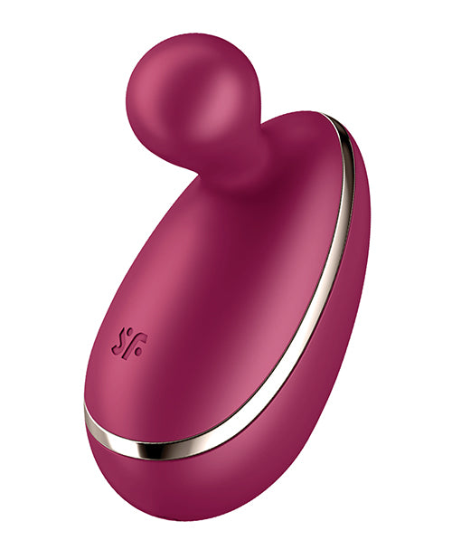 Side view of the protruding ball tip of the Satisfyer Spot On 1 in the Berry color. | Kinkly Shop