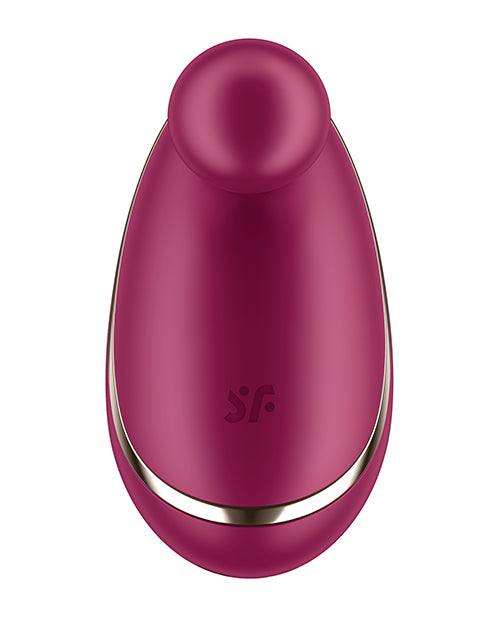 Close up of the rounded ball tip that protrudes from the Satisfyer Spot On 1. | Kinkly Shop