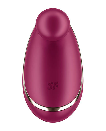 Close up of the rounded ball tip that protrudes from the Satisfyer Spot On 1. | Kinkly Shop