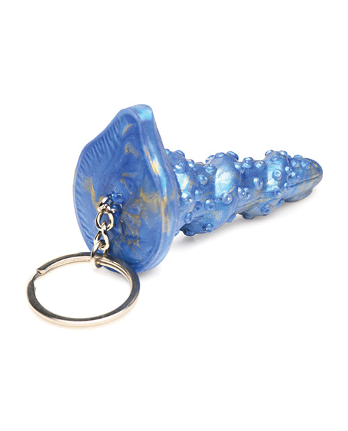 Close-up of the base of the Creature Cocks Lord Kraken Key Chain where the keychain chain goes inside of the mini dildo keychain. | Kinkly Shop