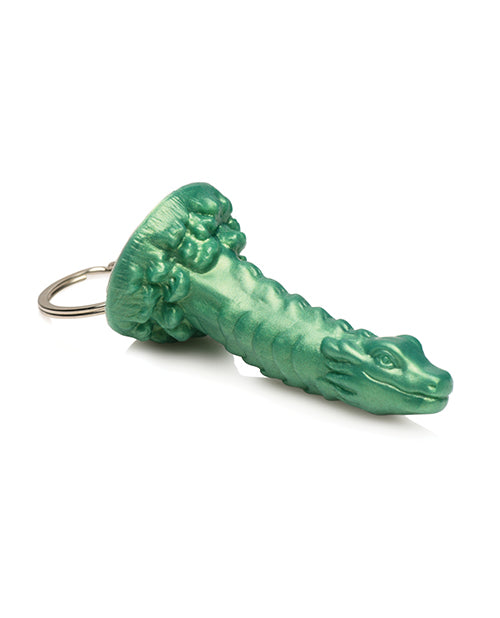 Close-up on the tip of the Creature Cocks Cockness Monster Key Chain showcasing the adorable little "monster" face that's at the end of it | Kinkly Shop
