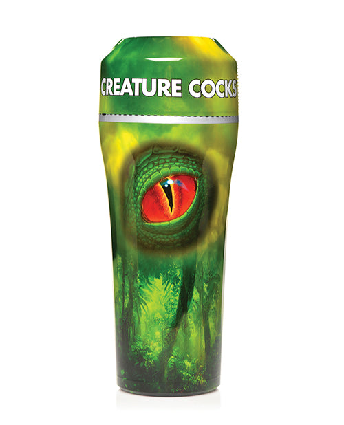 The Creature Cocks Raptor Stroker in its plastic-wrapped packaging | Kinkly Shop