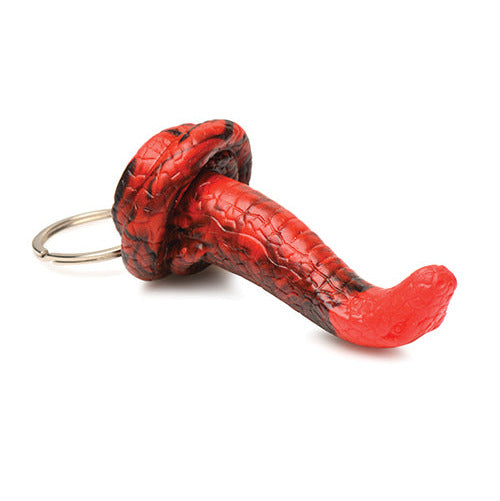 The Creature Cocks King Cobra Key Chain in front of a plain white background | Kinkly Shop