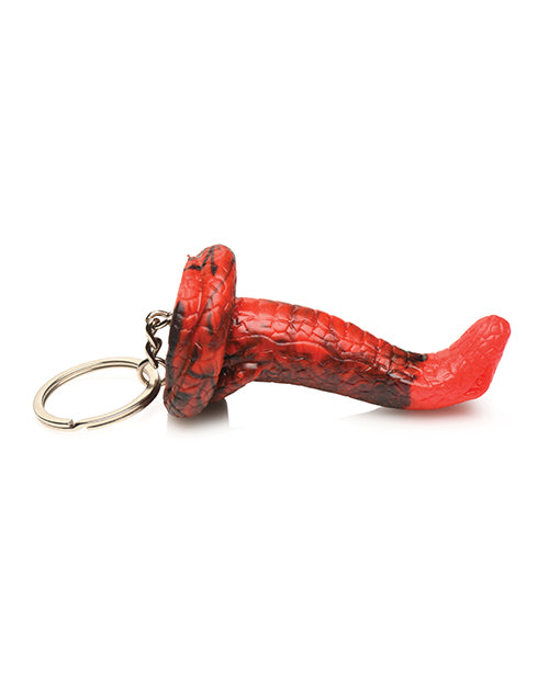 Side view of the Creature Cocks King Cobra Key Chain. The dildo keychain has a slightly tipped "head" for realistic snake-like designs. | Kinkly Shop