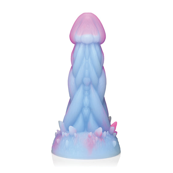 Top-down view of the Creature Cocks Nomura. The head of the dildo is very bulbous with a long shaft that gets continually thicker as you get towards the base. | Kinkly Shop