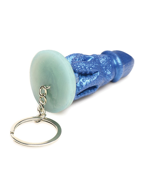 Close-up on the underside of the Creature Cocks Cocktopus Key Chain. The chain is poured into the silicone itself for a very firm attachment. | Kinkly Shop