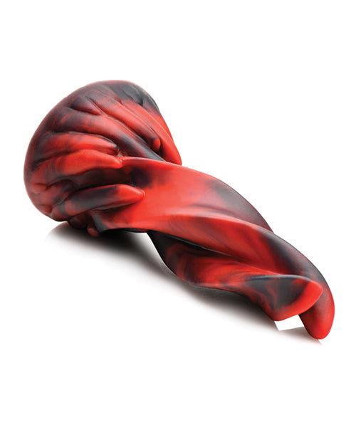Another angle of the swirled Creature Cocks Hell Kiss | Kinkly Shop