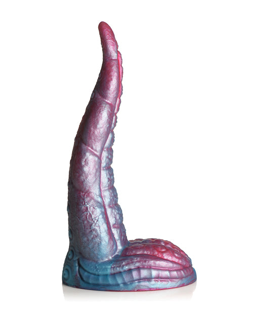 Side view of the Creature Cocks Tentacle. This showcases how thin the tip is and how thick the dildo gets towards the base of the shaft. | Kinkly Shop