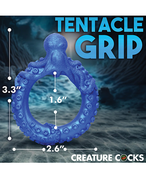 The Creature Cocks Poseidon's Octo with measurements superimposed over the cock ring itself. | Kinkly Shop