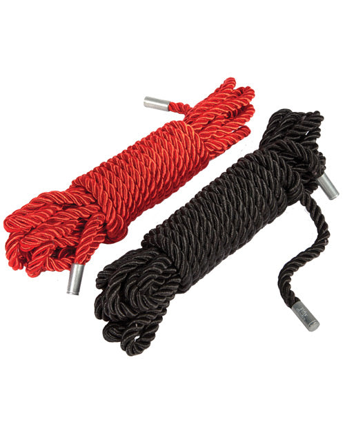 "Restrain Me" Bondage Rope Twin Pack in front of a plain white background | Kinkly Shop