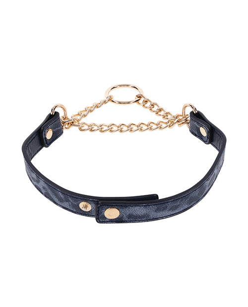 Backside of the Sportsheets Cougar Day Collar. The collar is fastened with multiple snap buckle closures. | Kinkly Shop