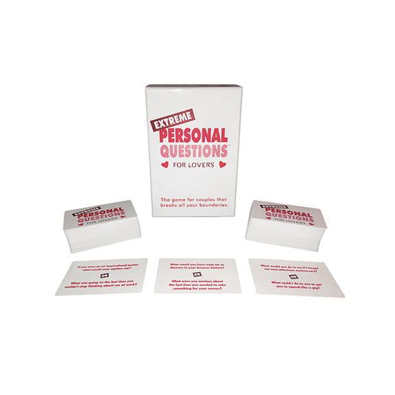 Extreme Personal Questions for Lovers in front of a plain white background | Kinkly Shop
