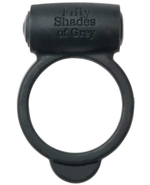 Close-up of the Fifty Shades of Grey branding etched into the silicone that surrounds the vibrator on the Fifty Shades of Grey Yours and Mine | Kinkly Shop