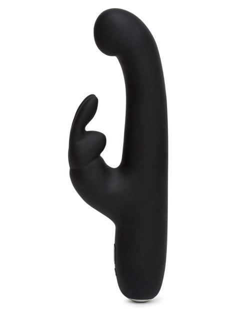 Side view of the Happy Rabbit Slimline G-spot showcases the deep angle of the broad g-spot tip for targeted stimulation | Kinkly Shop