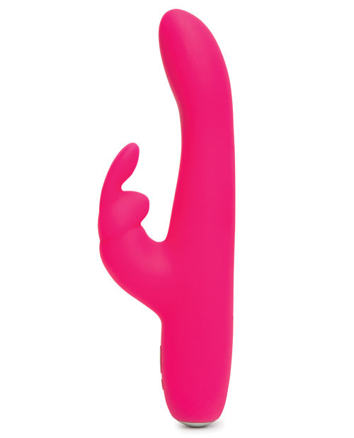 Side view of the Happy Rabbit Slimline Curve showcases the slender shaft with a light curve towards the tip to make it easier to hit the g-spot or p-spot. | Kinkly Shop