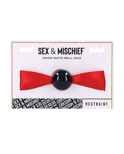 Packaging for the Sportsheets Amor Satin Ball Gag | Kinkly Shop