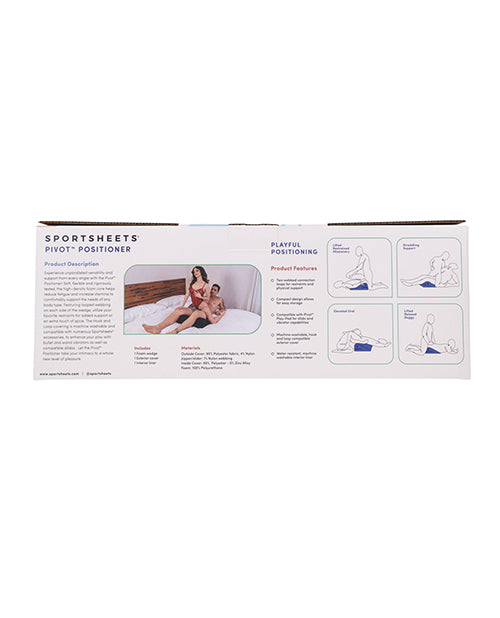 Backside of the packaging for the Sportsheets Pivot Positioner | Kinkly Shop