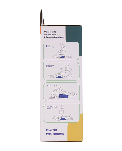 Side view of the packaging for the product shows four different sex positions to use with it. | Kinkly Shop