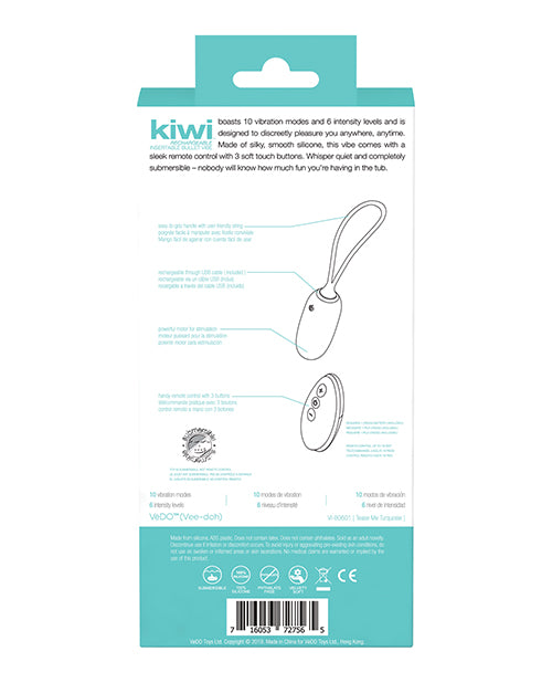 Backside of the VeDO Kiwi packaging | Kinkly Shop