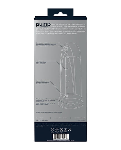 Backside of the packaging of the VeDO Pump Rechargeable | Kinkly Shop