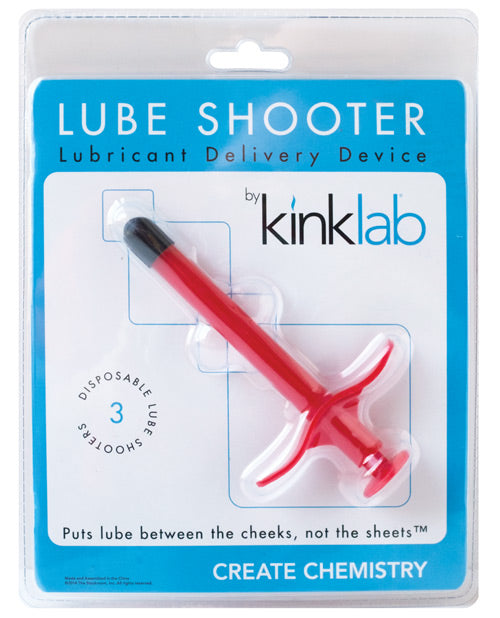 The Kinklab Lube Shooter in Red in its packaging | Kinkly Shop