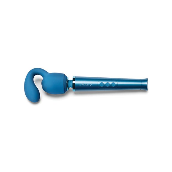 The Le Wand Petite Glider Weighted Attachment shown on top of a petite wand massager. Wand massager is NOT included. 