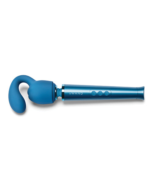 The Le Wand Petite Glider Weighted Attachment shown on top of a petite wand massager. Wand massager is NOT included. 
