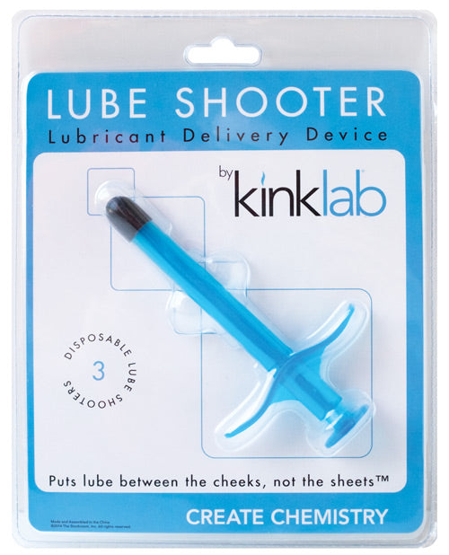 Kinklab Lube Shooter in Blue in its packaging | Kinkly Shop