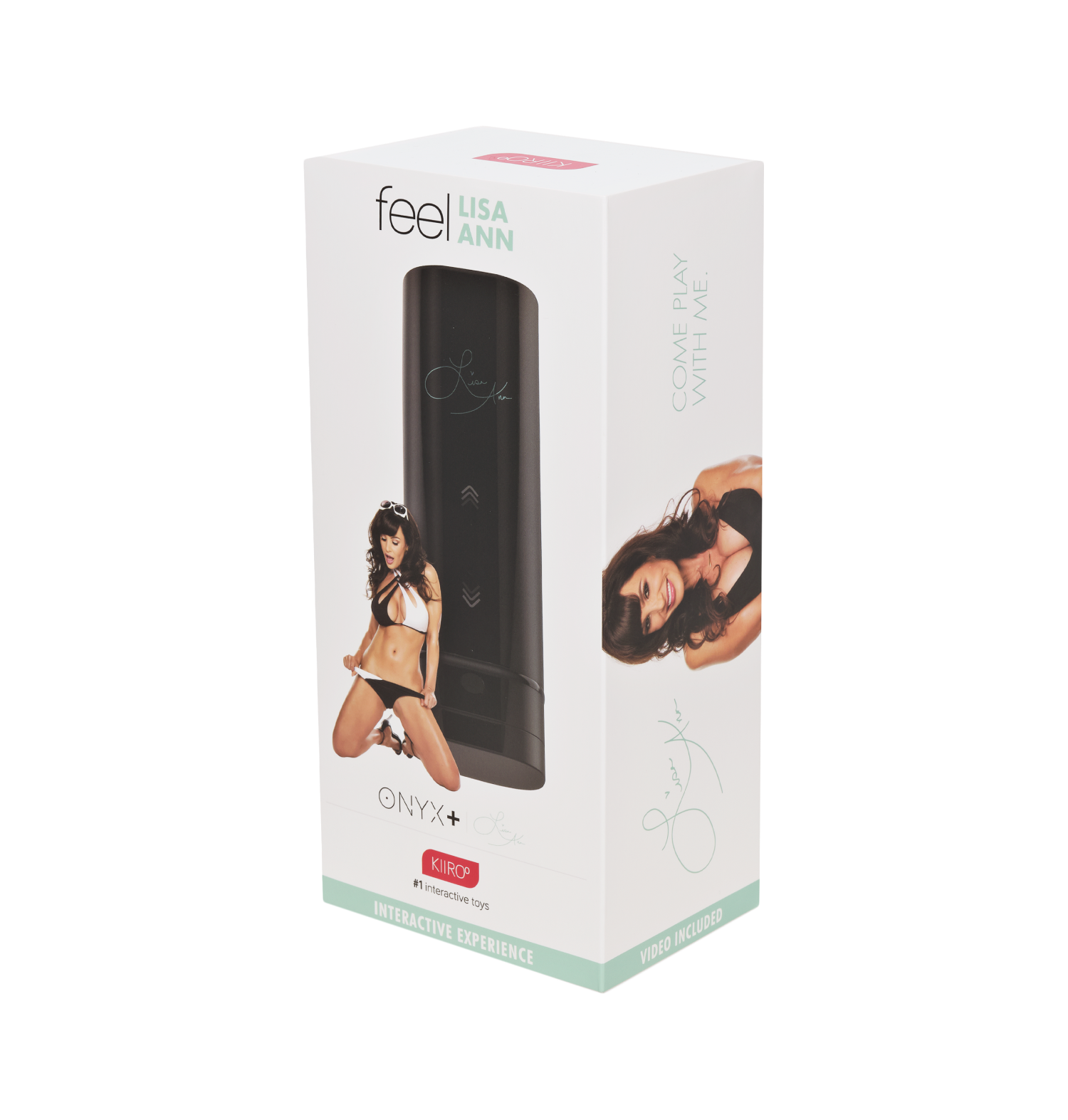 Packaging for the Lisa Ann Onyx+ FeelPornStar Experience stroker | Kinkly Shop