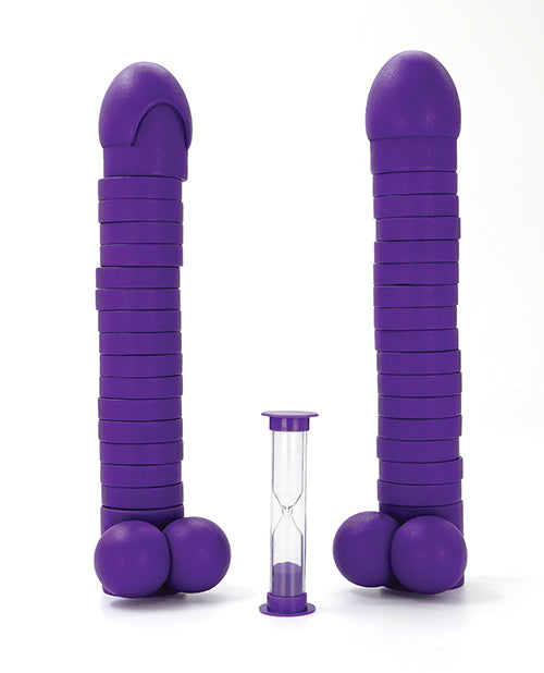 Two Play Wiv Me Cock Tower shown next to one another. There's also a sand timer included. | Kinkly Shop