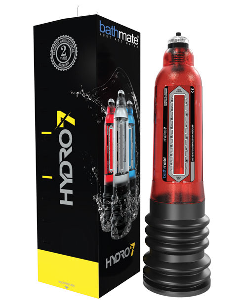 The Bathmate Hydro 7 Hydropump shown next to its packaging | Kinkly Shop