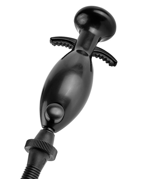 Close-up on the inflation pump that allows you to remove air from the pump chamber. | Kinkly Shop